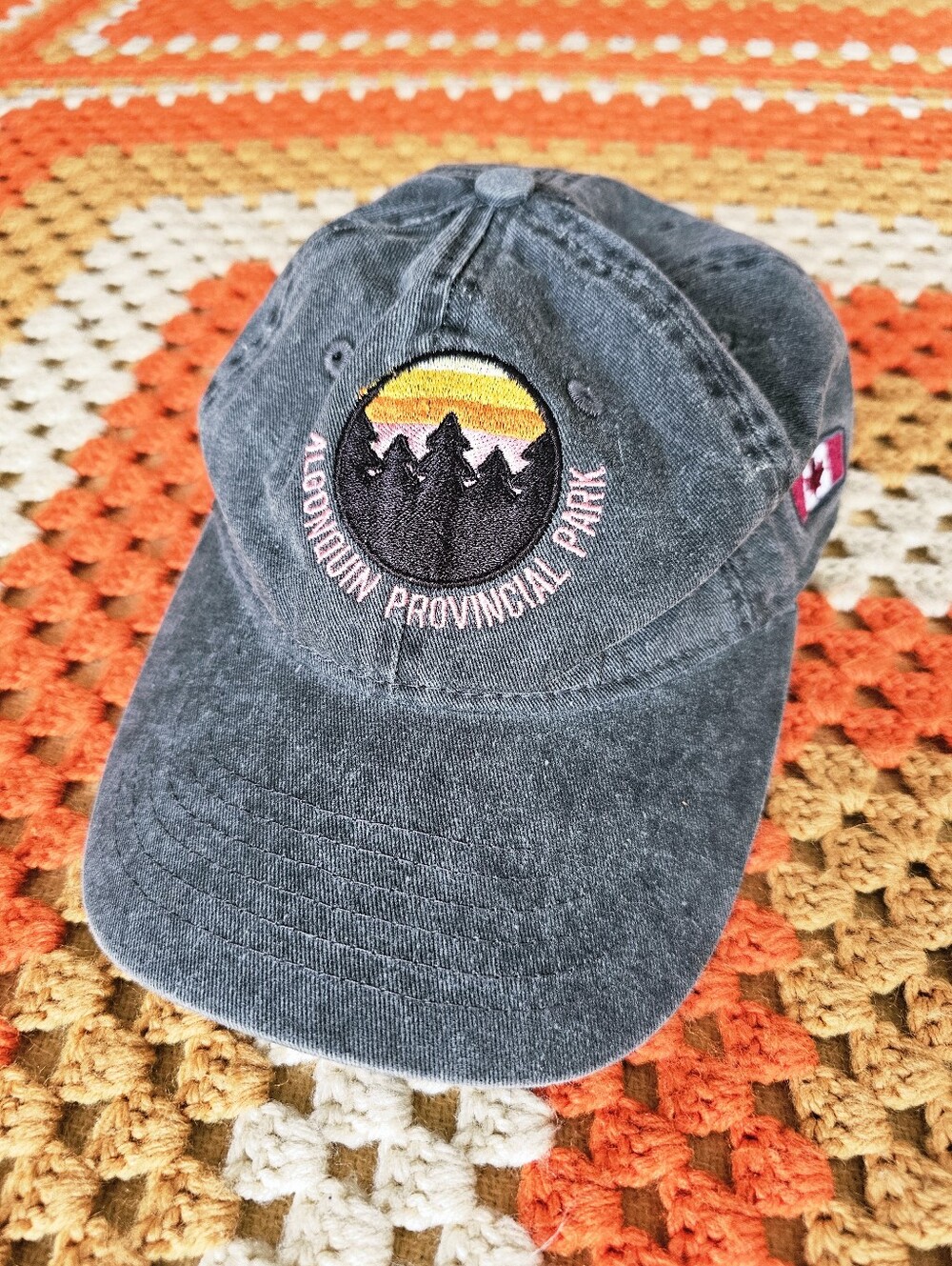 Algonquin Provincial Park Sunset Embroidered Dad Hat Baseball Cap